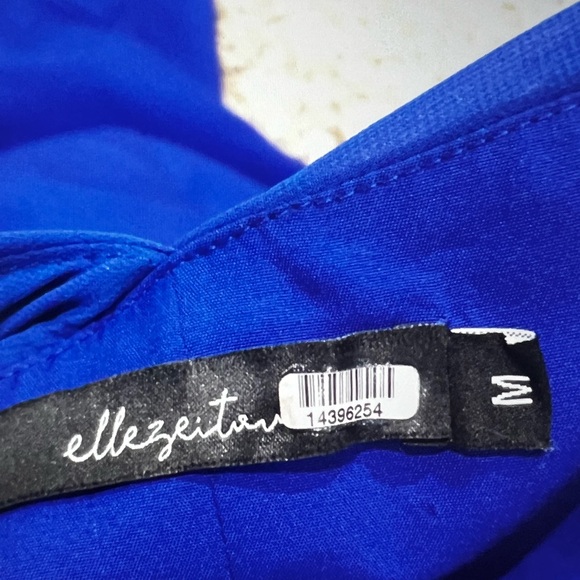 ELLE ZEITOUNE ONE SHOULDER GOWN ROYAL BLUE - Picture 3 of 7